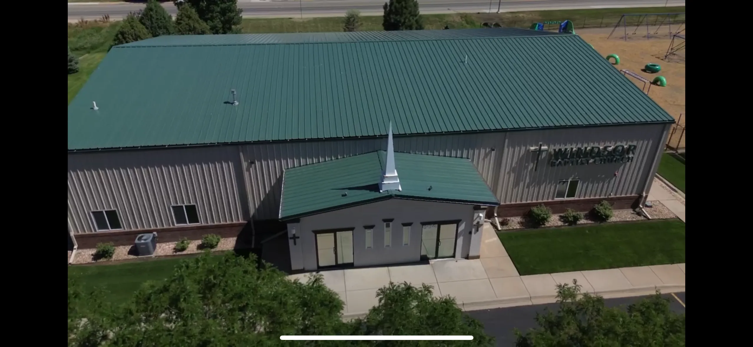 The Front of Windsor Baptist Church building