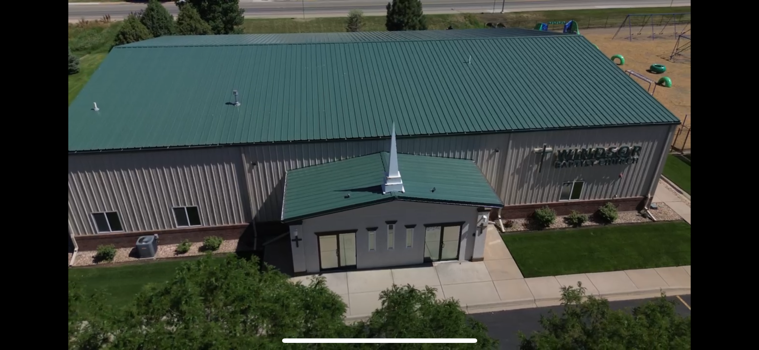 The Front of Windsor Baptist Church building